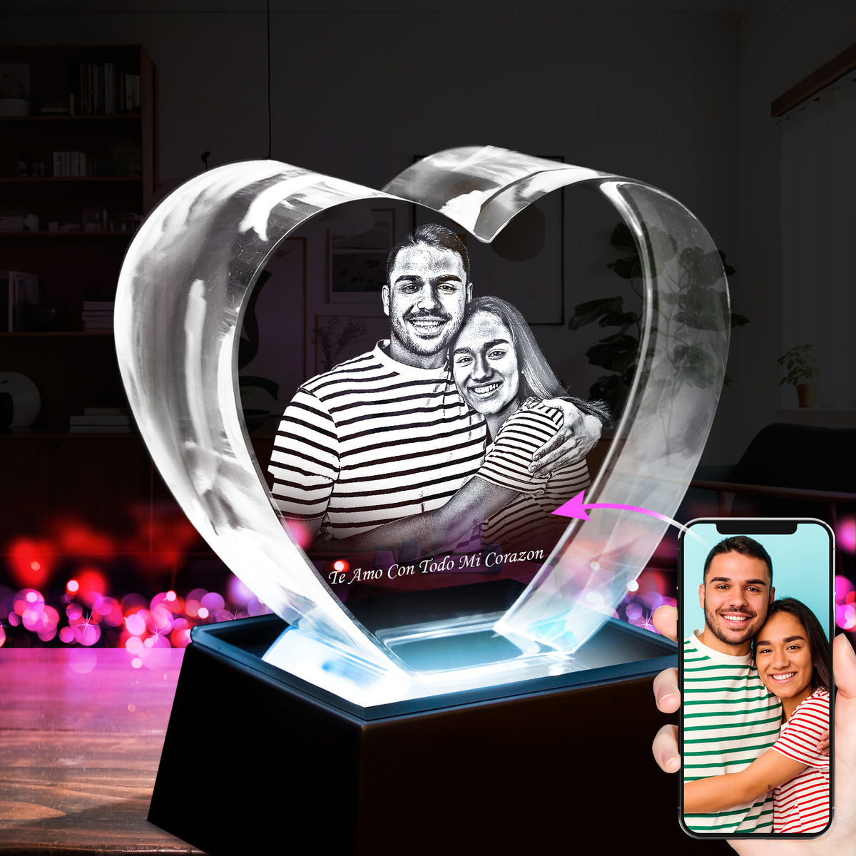 Corazón de cristal 3D